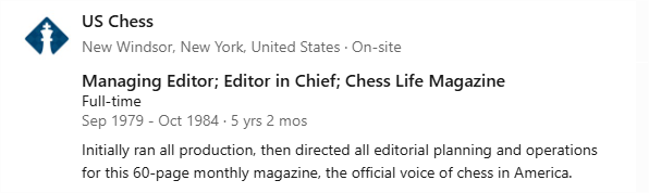 Linkedin profile